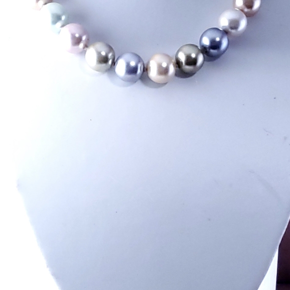 KJL Kenneth Jay Lane 2009 Inaugural Ball Pastel Pearl Necklace 21” Rare - Picture 3 of 10